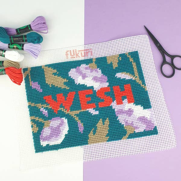 Fukuri - Wholesale DIY Craft Kit - Needlepoint kit - DIY - WESH (13x18cm)