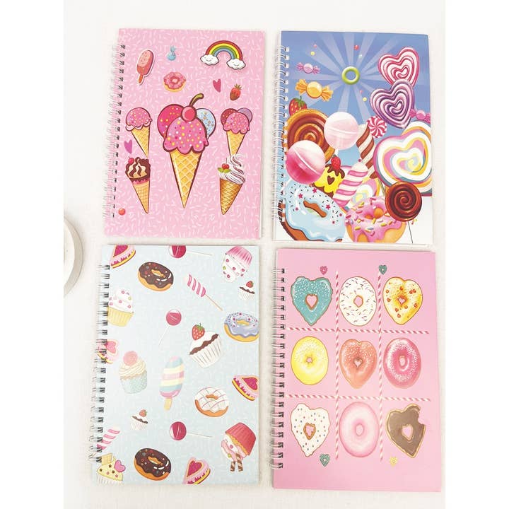 MIX COLOR Large Size Dessert and Candy Design NoteBook for wholesale on Faire