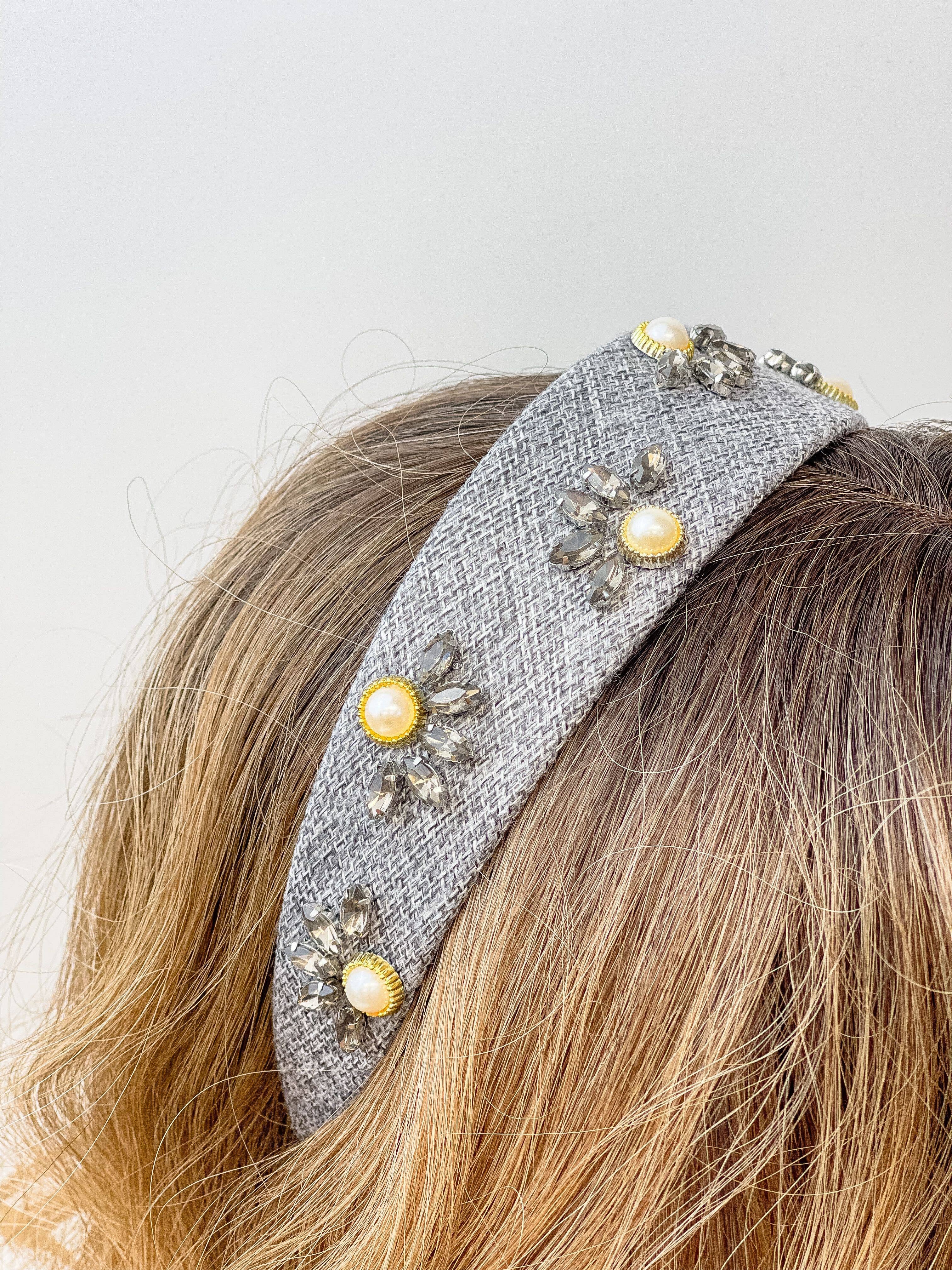 Prep Obsessed Wholesale - Wholesale Fashion Headband - Women's - Pearl Flower Headband5
