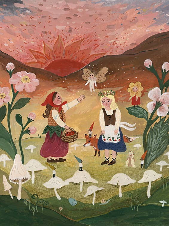 19,5 x 23 cm Älva Solnedgång - Tryck för wholesale av tijanadraws