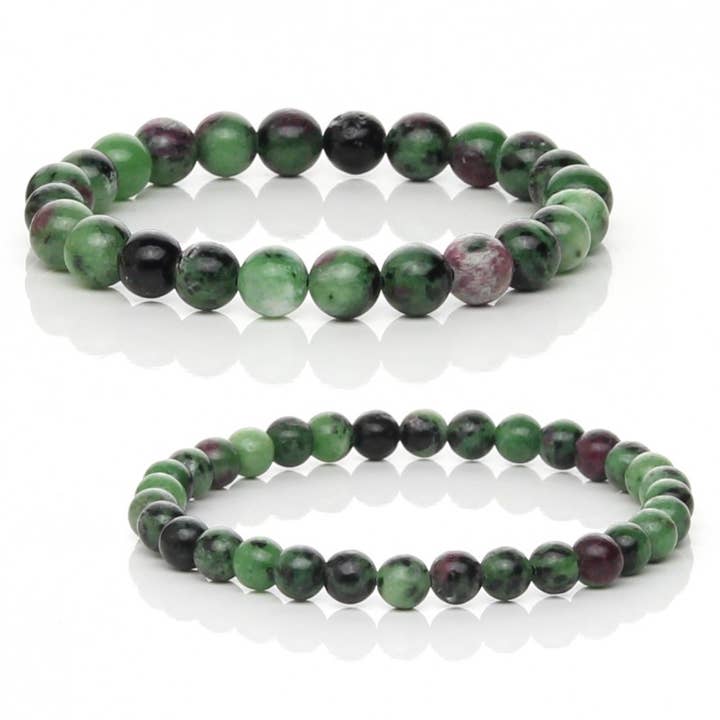 Zoisite bracelet with ruby for wholesale by UniArt