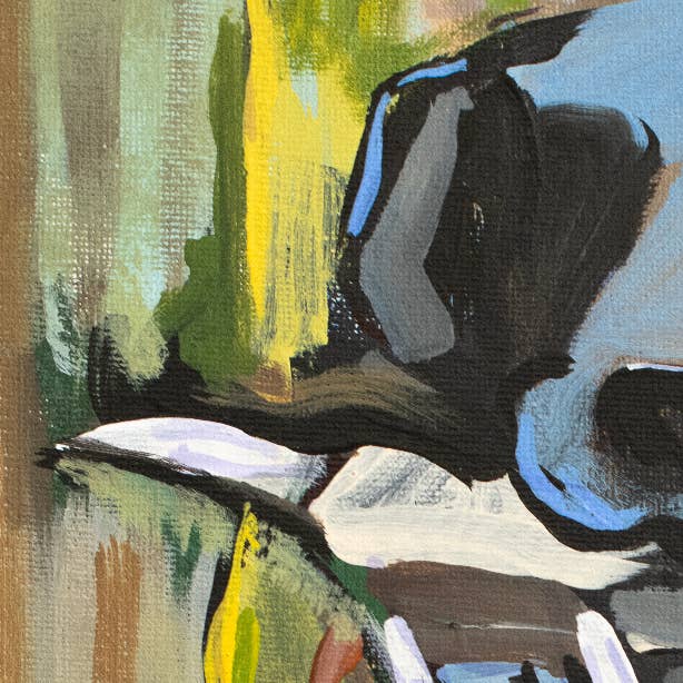 Brandon Art Co - Wholesale Art print - Black Lab on a Mossy Tree by Brandon Thomas | Archival-Quality Giclee Art Print1