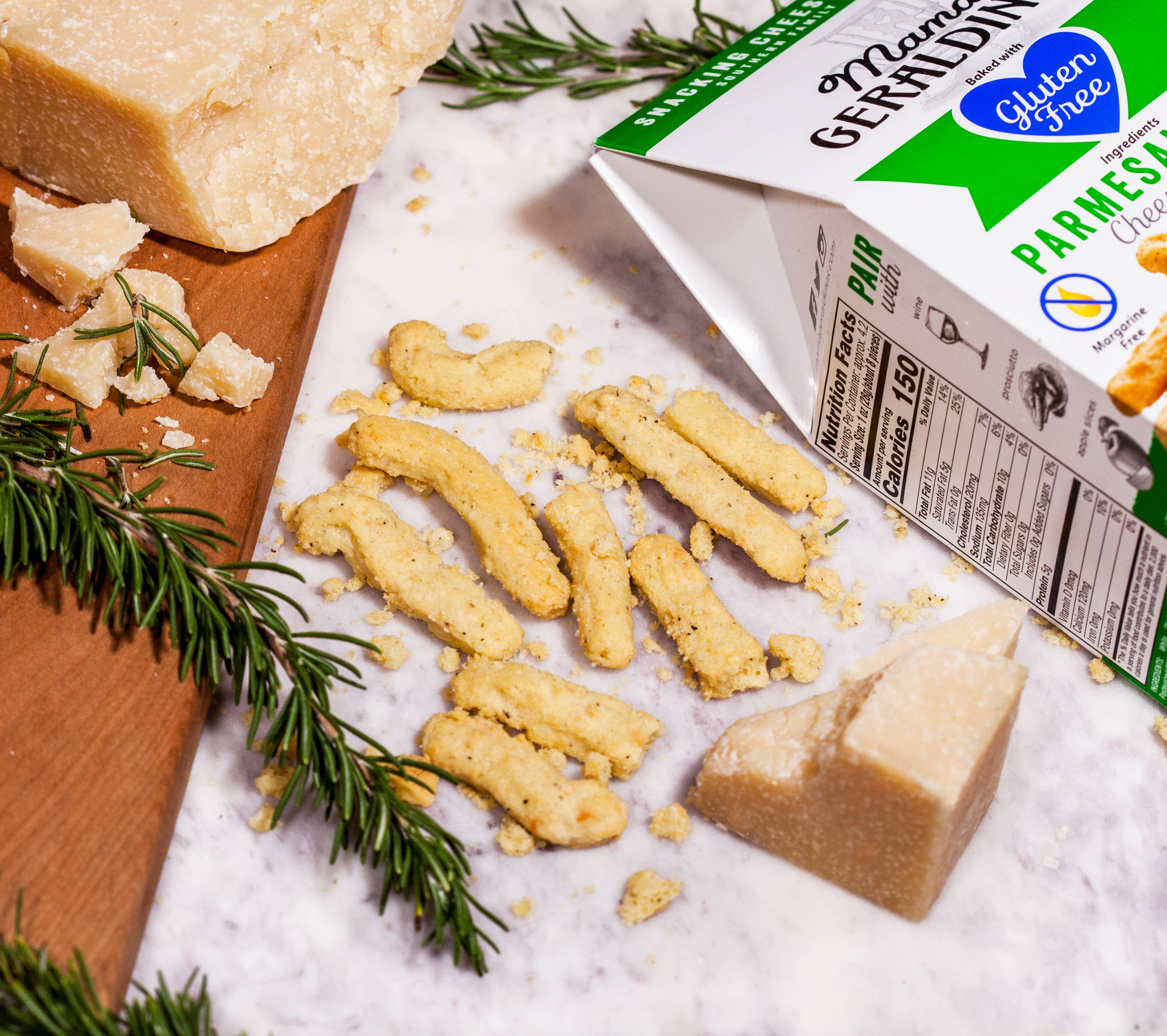 Mama Geraldine's - Wholesale Cheese Straws - 4.2 oz.  Gluten Free Certified Parmesan Herb Cheese Straws1