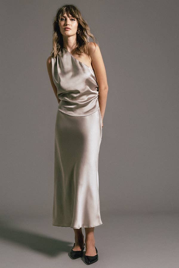 Lanidor - Wholesale Skirt - Women's - Satin Style Skirt (400532-41)