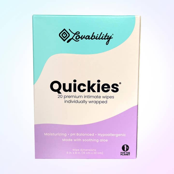 Quickies™ Intimate Wipes for wholesale by Lovability
