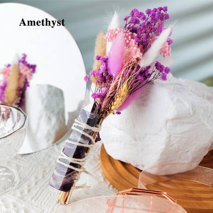 Crystolver - Vendita all'ingrosso Attrezzatura per meditazione - Bouquet a forma di bacchetta di cristallo