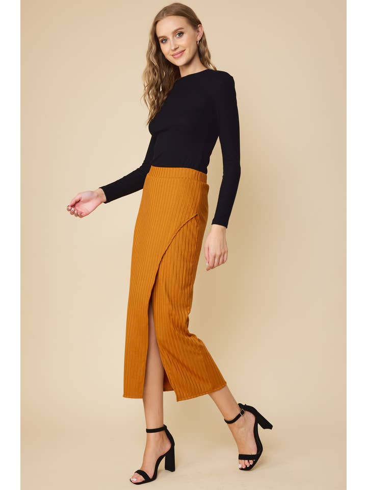 FSL Apparel - Wholesale Skirt - Women's - SS8032 - RIBBED WARP MIDI SEXY SKIRT12