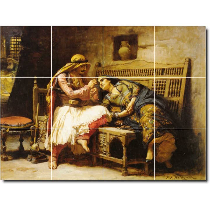 Village keramiske fliser vægmaleri PT01093 for engroshandel hos Picture-Tiles.com