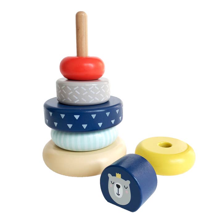 Leo & Friends - Wholesale Stacking Rings Game - Baby - Leo & Friends Wooden Stacking Toys, 6 Wooden Rings12