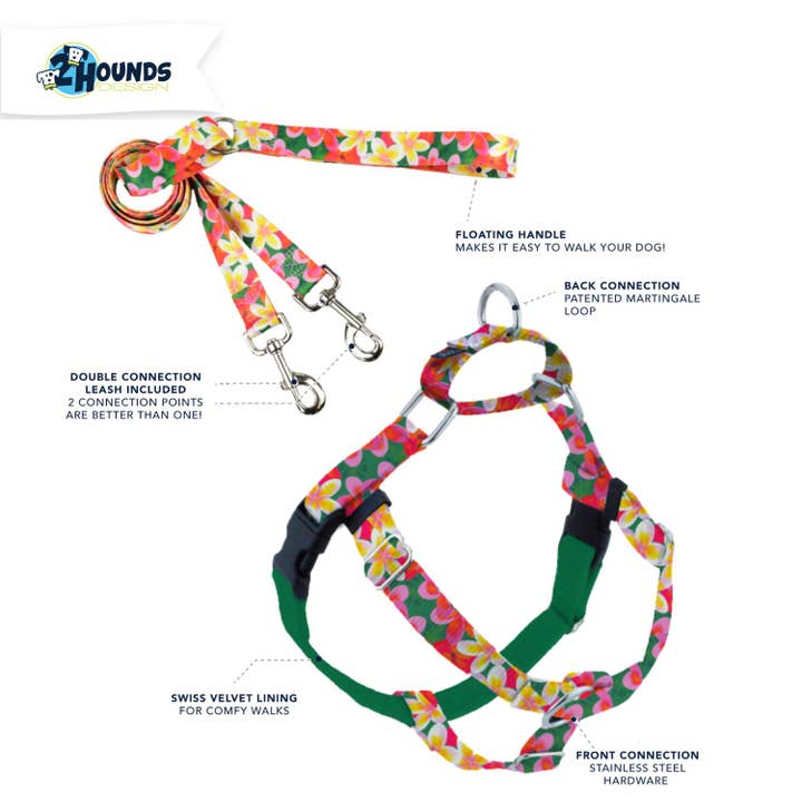 2 Hounds Design - Wholesale Pet Harness - Dog - EarthStyle Aloha Freedom No-Pull Harness with Leash1