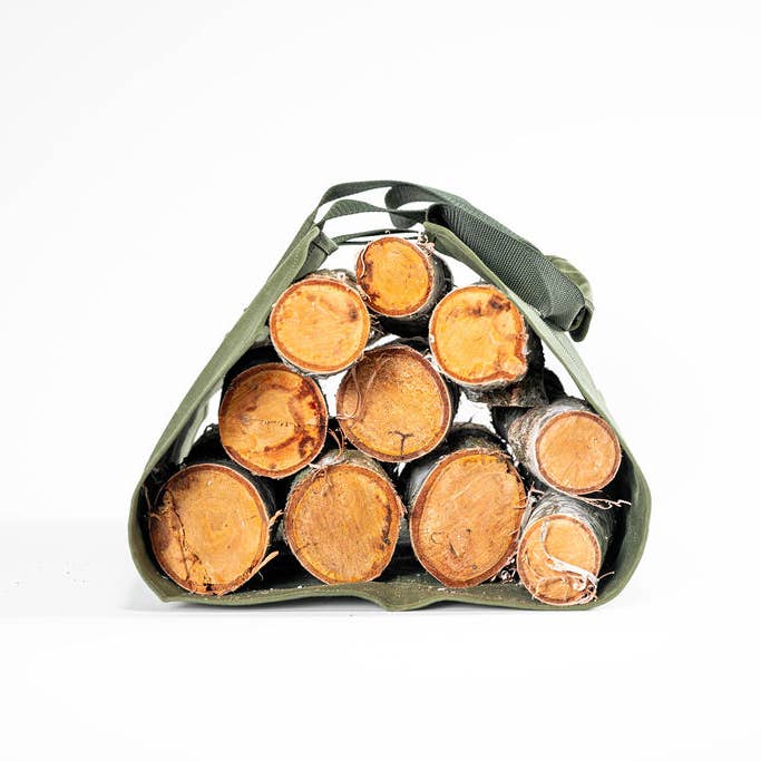 Mayhem & Mercy - Wholesale Storage Bin - Premium Waxed Canvas Firewood Sling Tote Wood Log Carrier