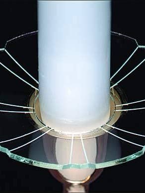 Glass Segmented Bobeche - Box of 12 for wholesale by Biedermann & Sons