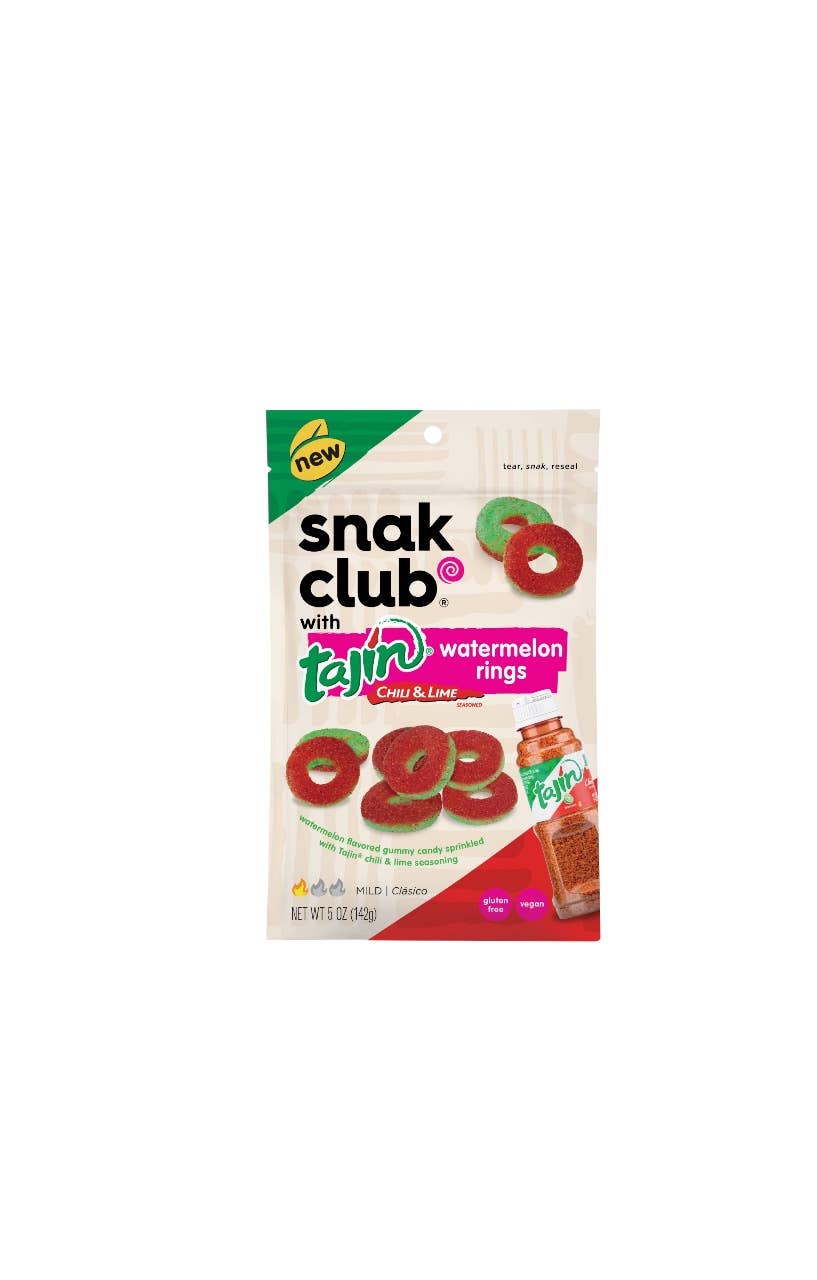 Fizz and Sweets Wholesale - Vente Bonbons gélifiés - Anneaux de pastèque Tajin Snak Club0