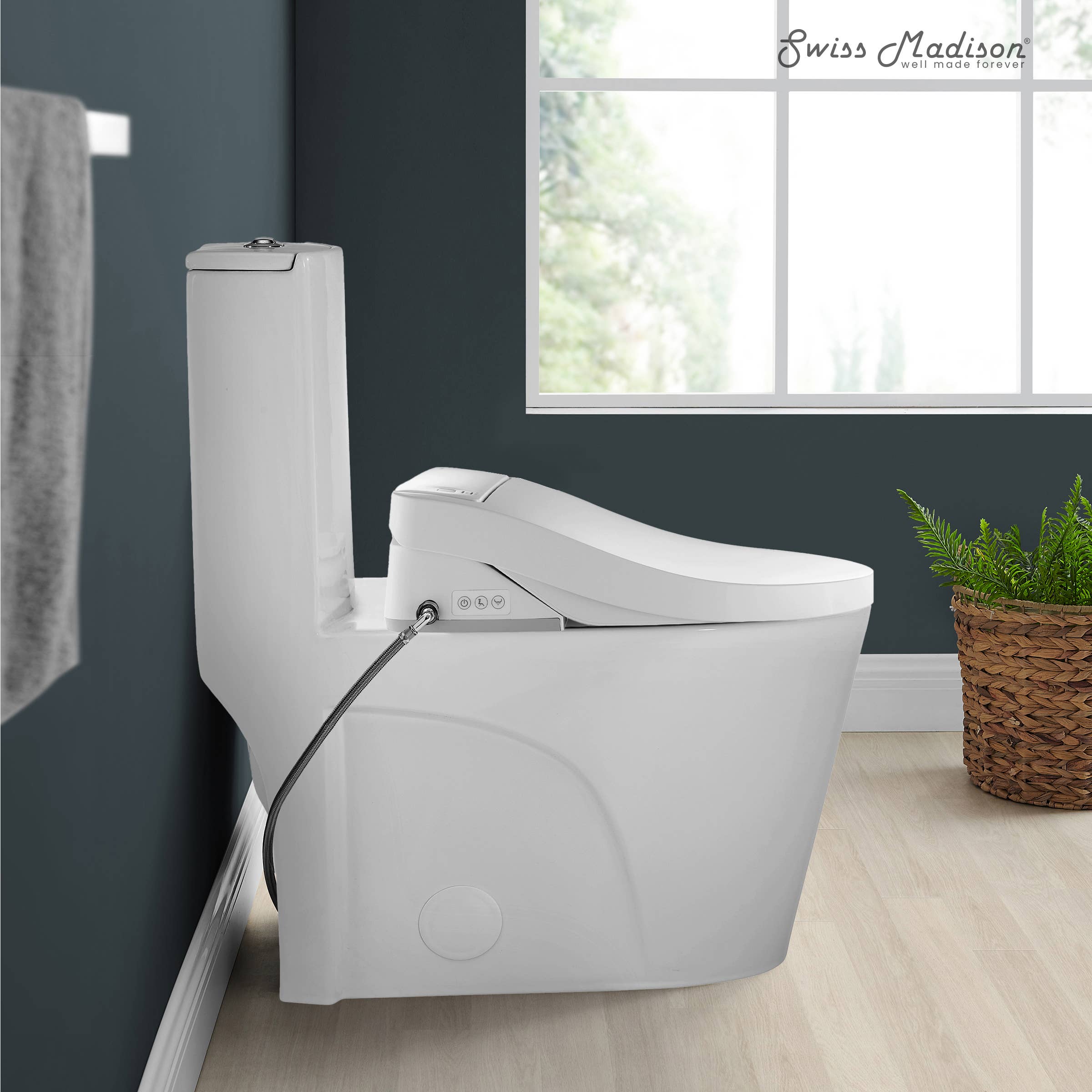 Swiss Madison - Wholesale  - St. Tropez 1-PC Toilet with Cascade Smart Seat Bidet0