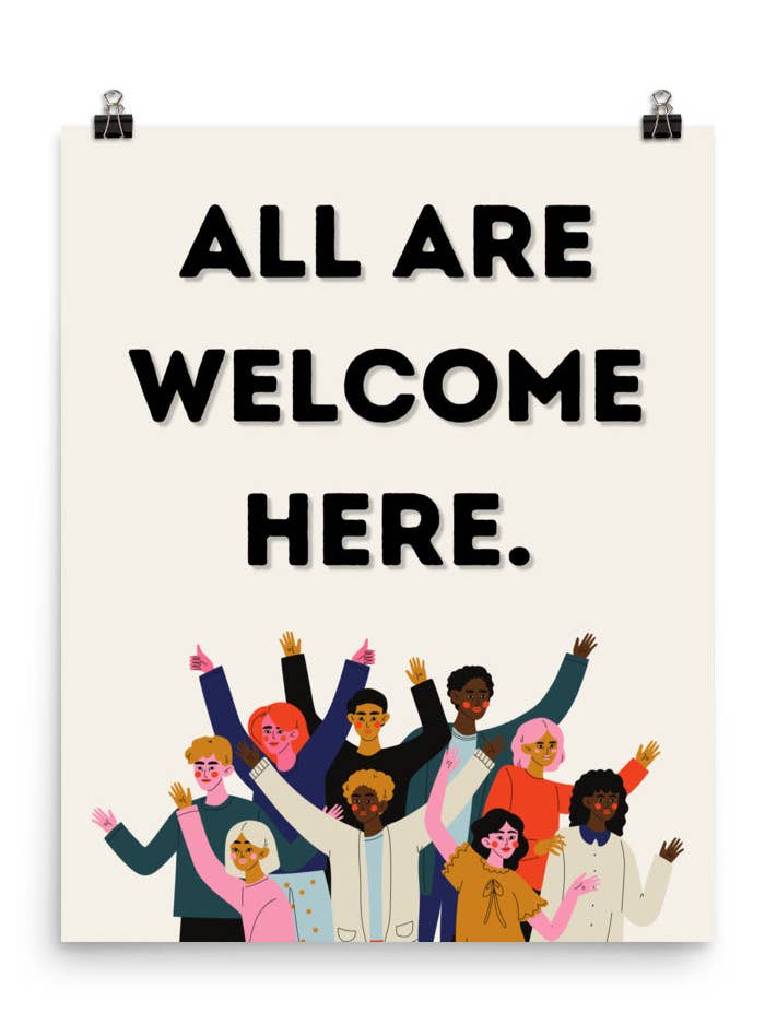 Tutti sono benvenuti qui Poster per la vendita all'ingrosso da parte di Room 1021
