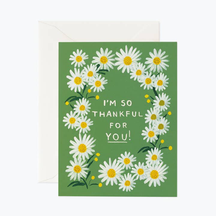 Daisies Thankful for You Card for wholesale by Rifle Paper Co.