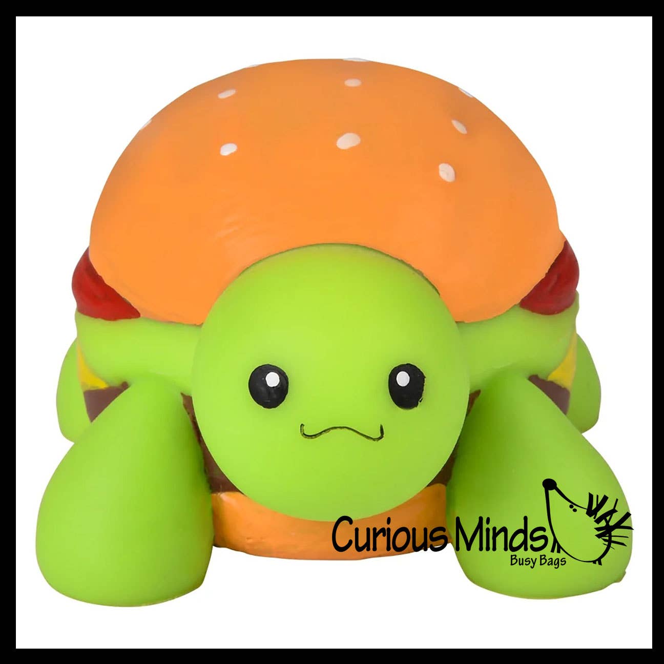 Curious Minds Toys - Vente Jouet mou – enfant et bébé - 1 garniture molle pour chien Turtle Burger Squishy Squeeze Stress Ball9