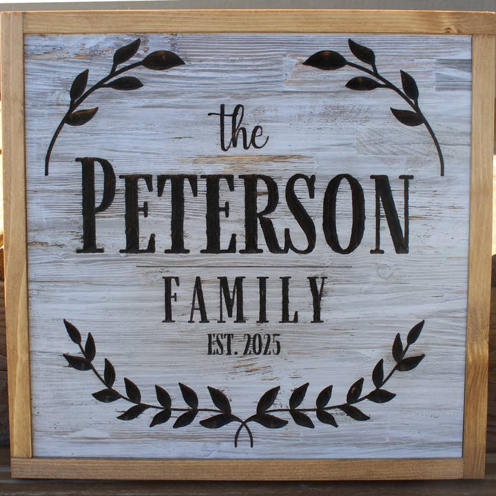 Rustic Brook Farm - Wholesale Sign - Personalized Carved Family Name Wooden Sign