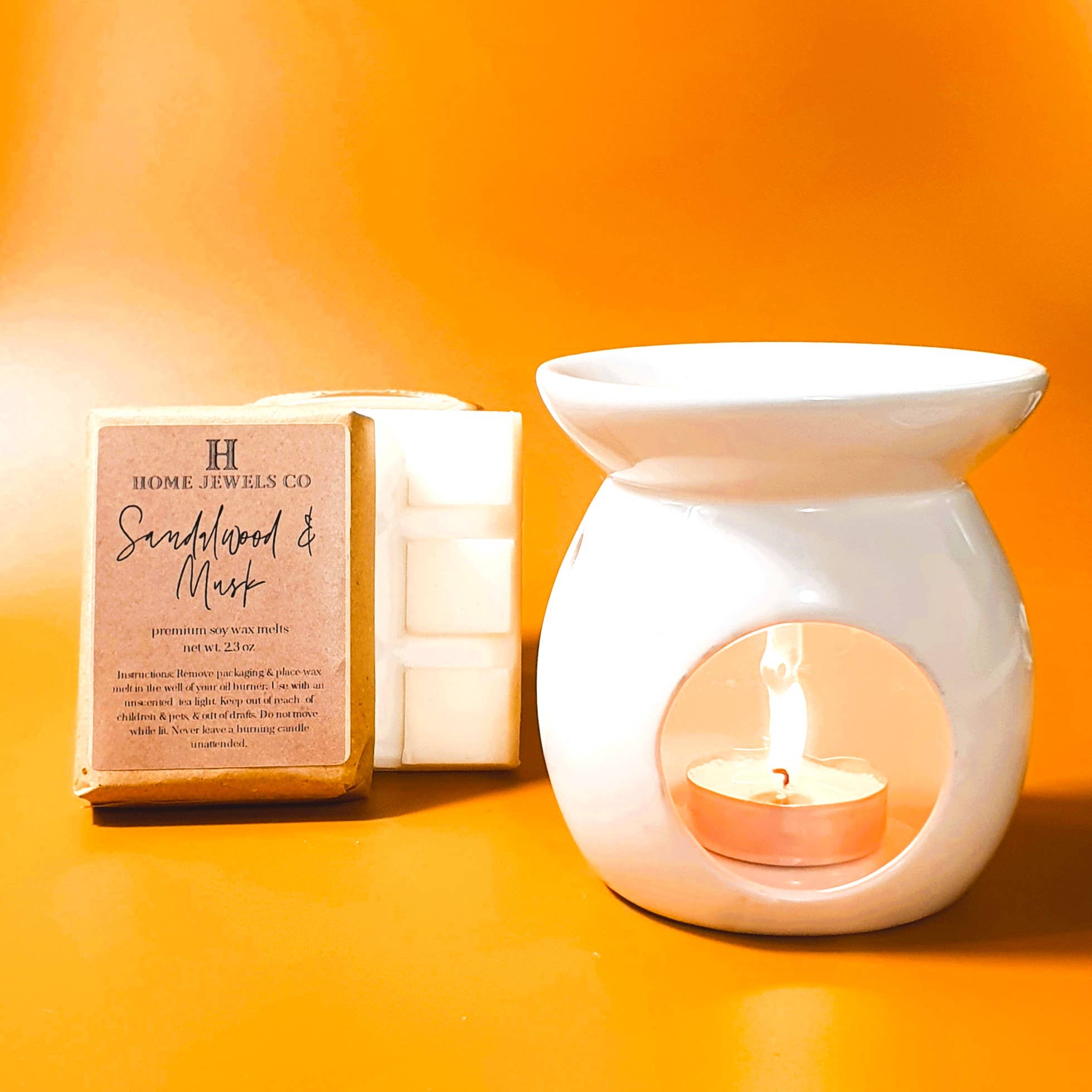 Home Jewels Co - Wholesale Wax Melt - Musk & Sandalwood Scented Soy Wax Melt Bars - Plastic-Free1