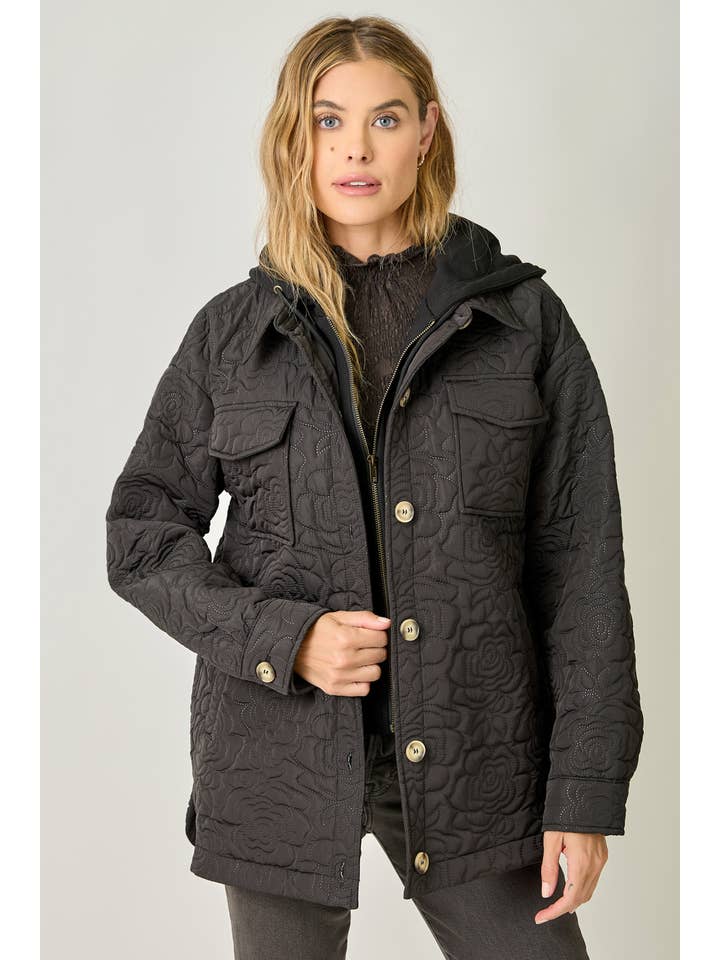 Mystree - Wholesale Jacket - Women's - 61158 Twofer Hoodie Quilted Jacket25