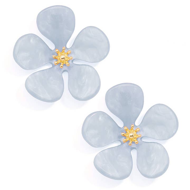 ZENZII Jewelry - Wholesale Stud/Post Earrings - Glistening Resin Flower Stud Earring