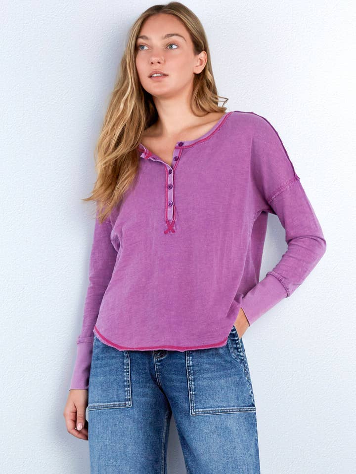 Parker Henley Top for wholesale by WASH LAB