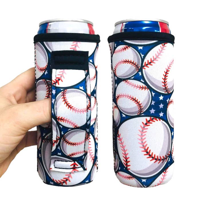 Drink Handlers - Wholesale Drink Huggers & Koozies - Baseball stars 12oz Slim Can Handler™0