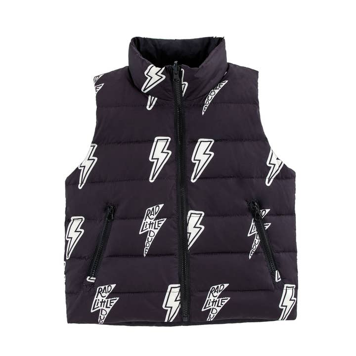 Casey Reversible Vest Lightning Storm for wholesale by calonie