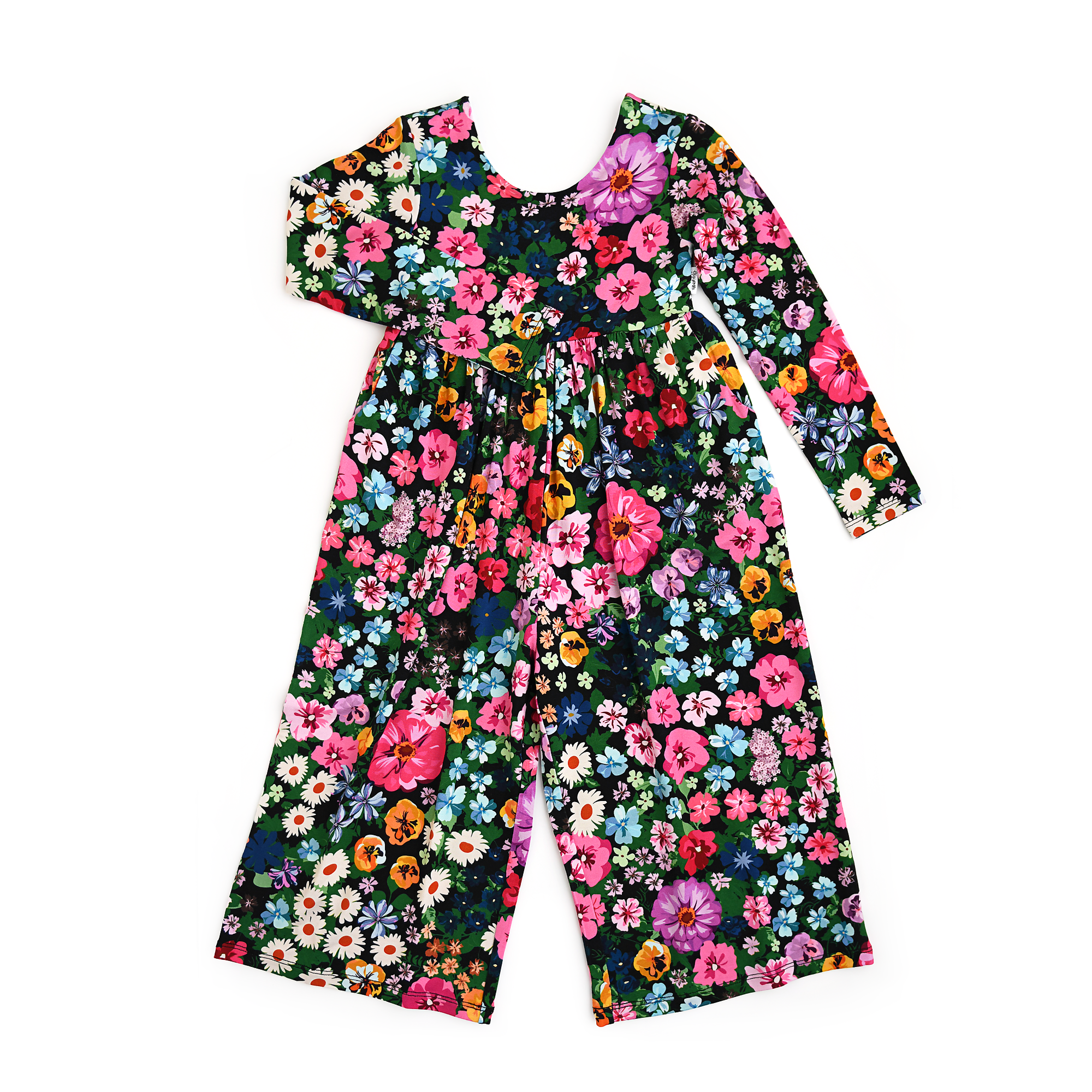 Gigi and Max - Wholesale Jumpsuit - Baby - Cassandra WIDE LEG ROMPER Bamboo Floral Kids Clothing Outfit0