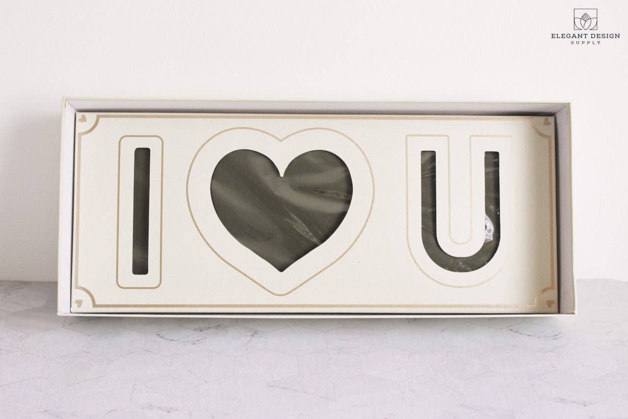 Elegant Design Supply - Wholesale Gift Box - "I Love You" Flower Gift Box with Foam and Liner3