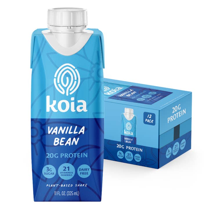 Koia - Wholesale Protein/Superfood Powder - Vanilla Bean Nutrition Shake - 12pk Shelf Stable