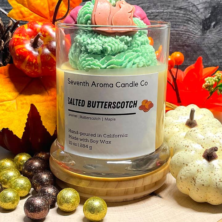 Salted Butterscotch Candle for wholesale by Seventh Aroma Candle Co