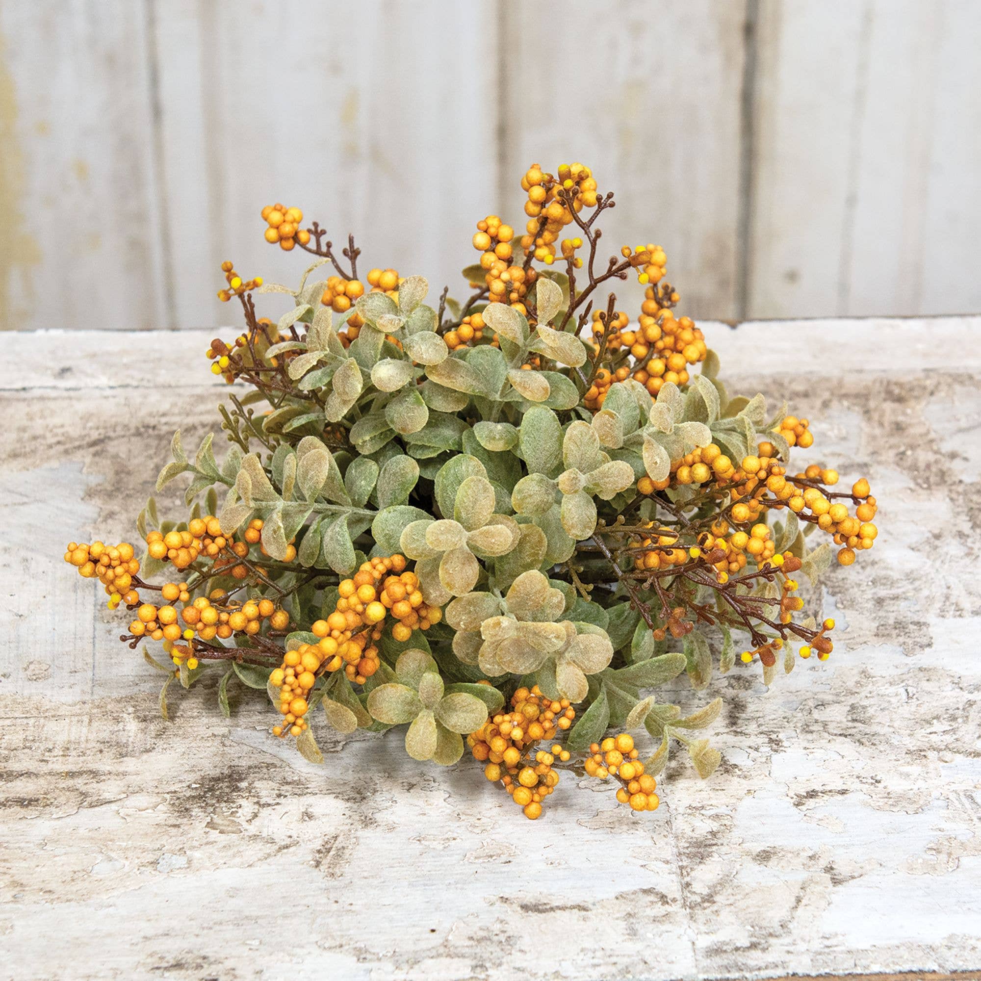 Col House Designs - Wholesale Artificial Flowers - Pebble Creek Half Sphere, 10", Mustard1