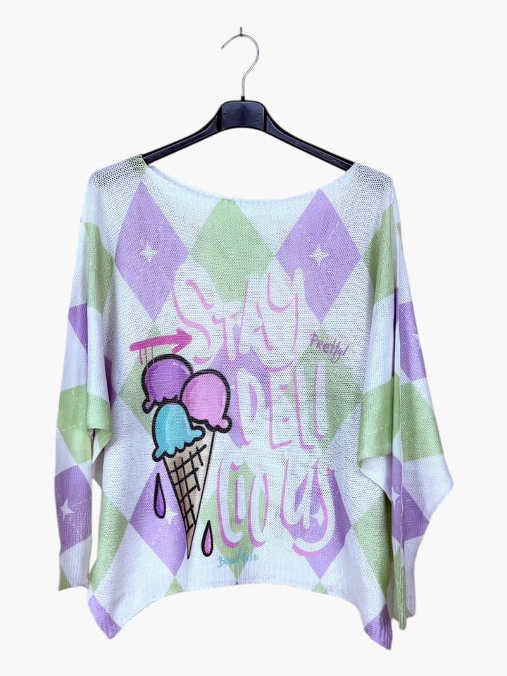 CX 21012-03 - Pull en maille à motifs, manches longues pour la vente par Lucky Nana