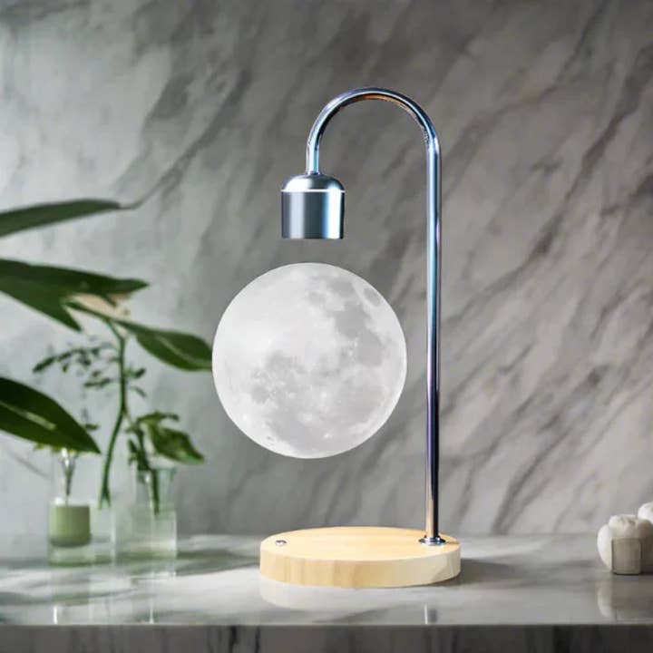 Kiyo Home - Wholesale Accent/Desk Lamp - Levitating Wireless Charger Moon Lamp
