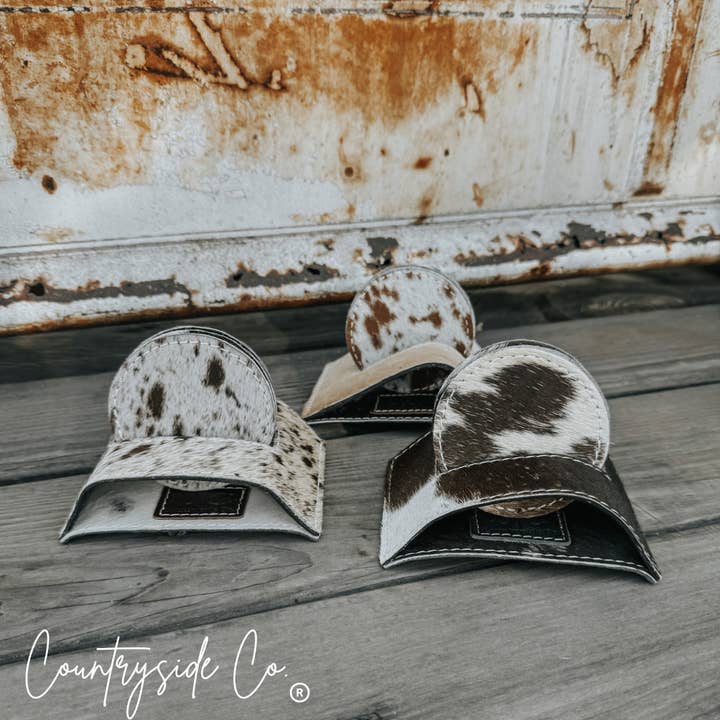 Texas Western Cowhide Bags and More - Vendita all'ingrosso Sottobicchiere - Set di sottobicchieri in pelle bovina fatta a mano, decorazione per la casa, articoli da bar, regalo
