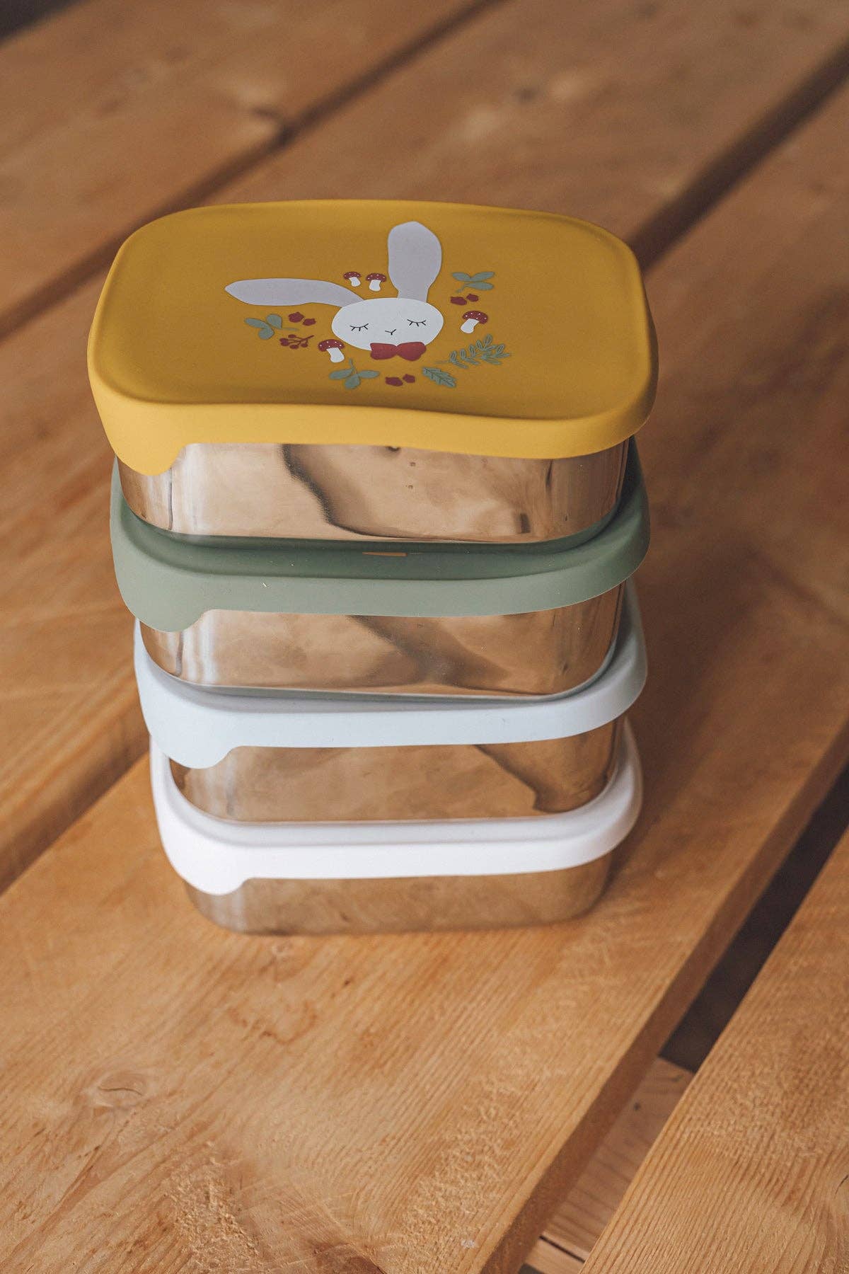 Kikadu - Wholesale Lunch Bag/Box - Kids - Mustard Bunny Lunch Box2