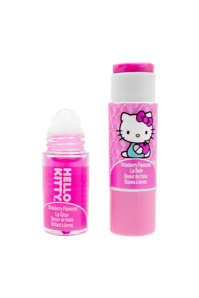 PINEAPPLE Beauty - Wholesale Lip Balm Set - UPD HK1135GG Hello Kitty Lip Balm & Gloss Set with Case - 32