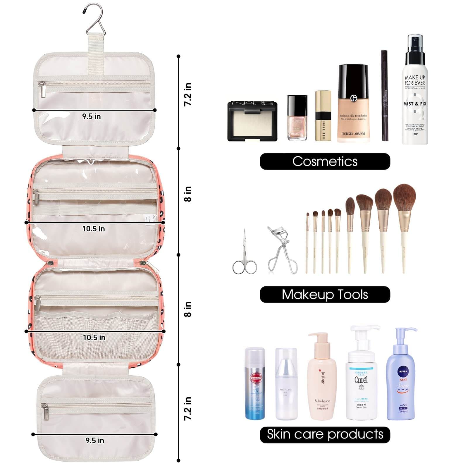 wandf – Großhandel Schmink-/Kosmetiktasche – Hängender Kulturbeutel für Frauen Reise-Make-up-Tasche94