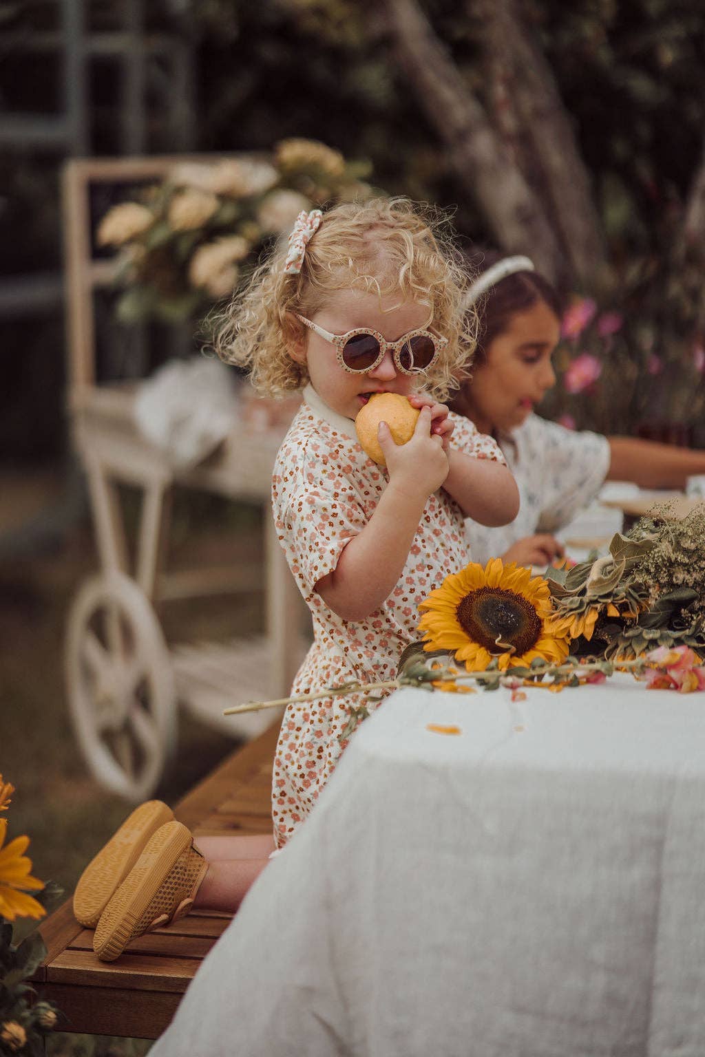 Sunset Meadow Retro Shorts | Organic Cotton Terry - | GCO2259 for wholesale on Faire2