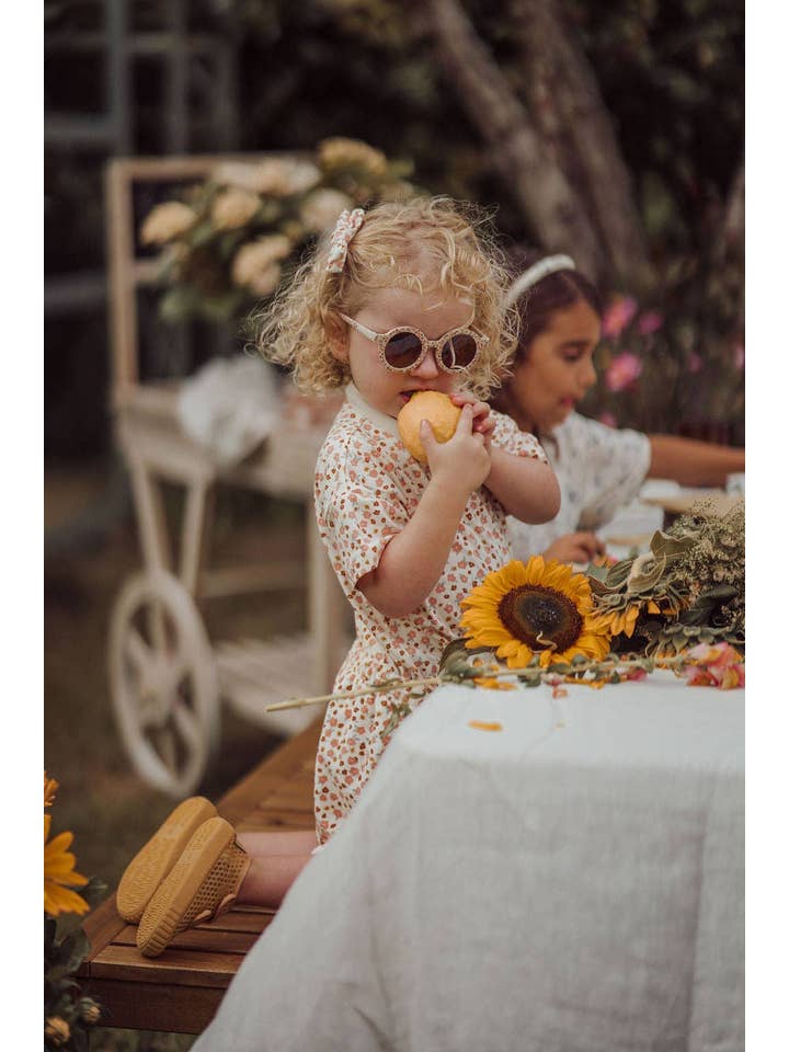 Sunset Meadow Retro Shorts | Organic Cotton Terry - | GCO2259 for wholesale on Faire2