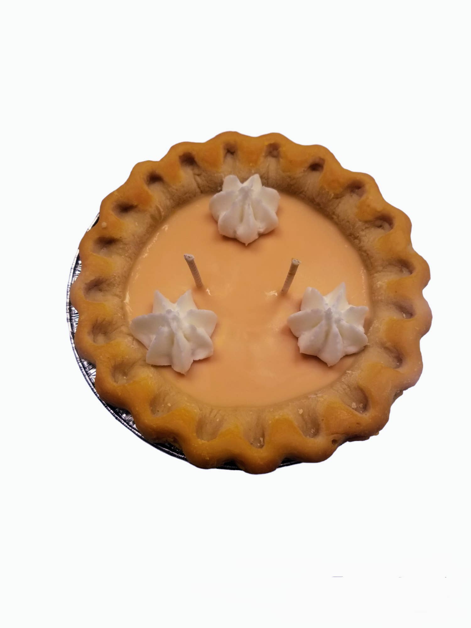 EVERLASTING LIGHT CANDLES - Wholesale Novelty Candle - Pumpkin Pie Dessert Candle