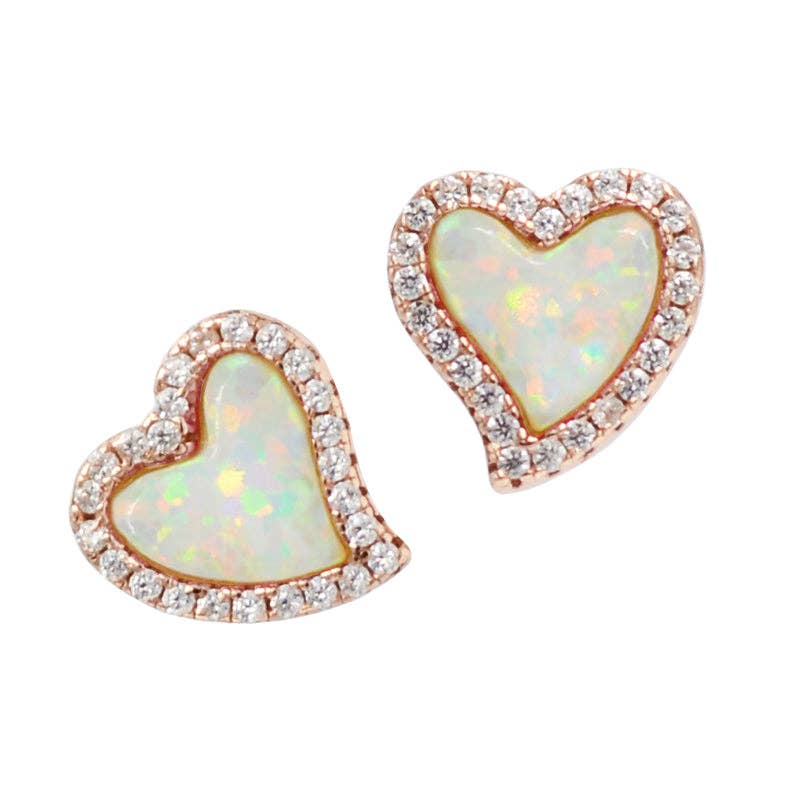 Kamaria Jewelry – Brincos de pino por atacado – Brincos de coração Amore - Opal9