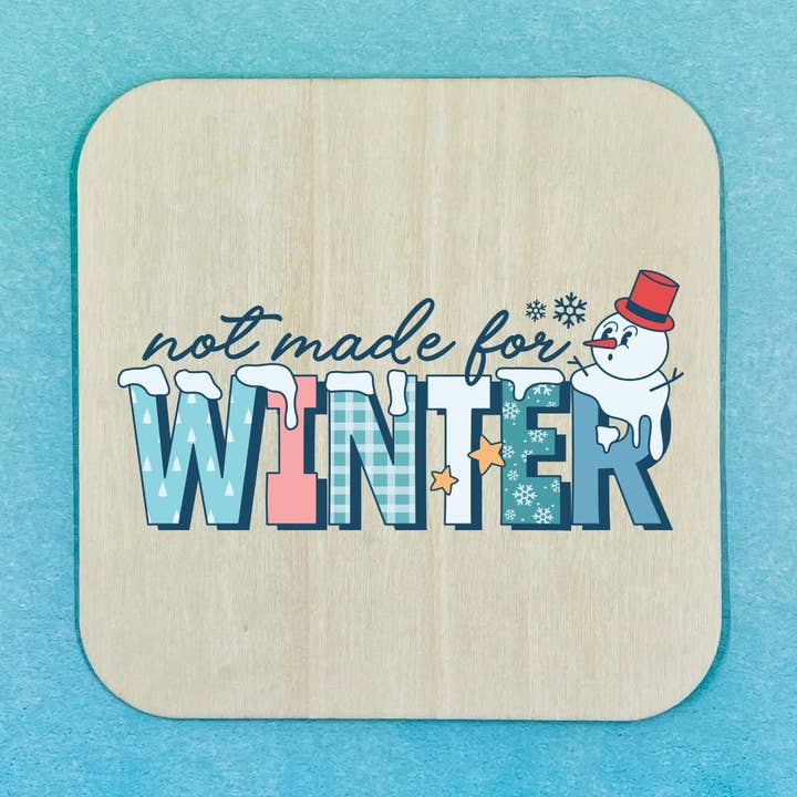 Sous-verre en bois, non fait pour l'hiver pour la vente par 143 Gumdrops