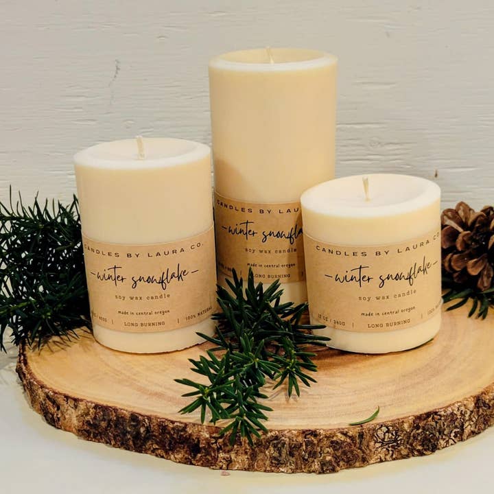 Candles By Laura - Wholesale Pillar Candle - Christmas Soy Pillar Candles2