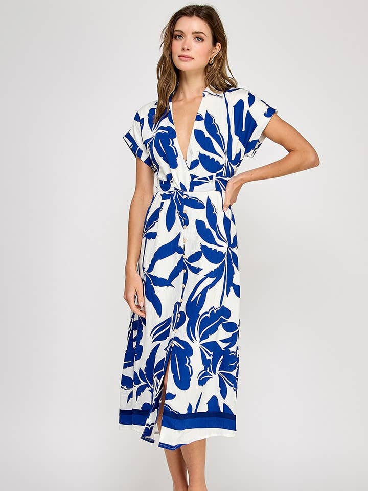 Robes midi à boutons fleuris pour la vente par RUBIENN