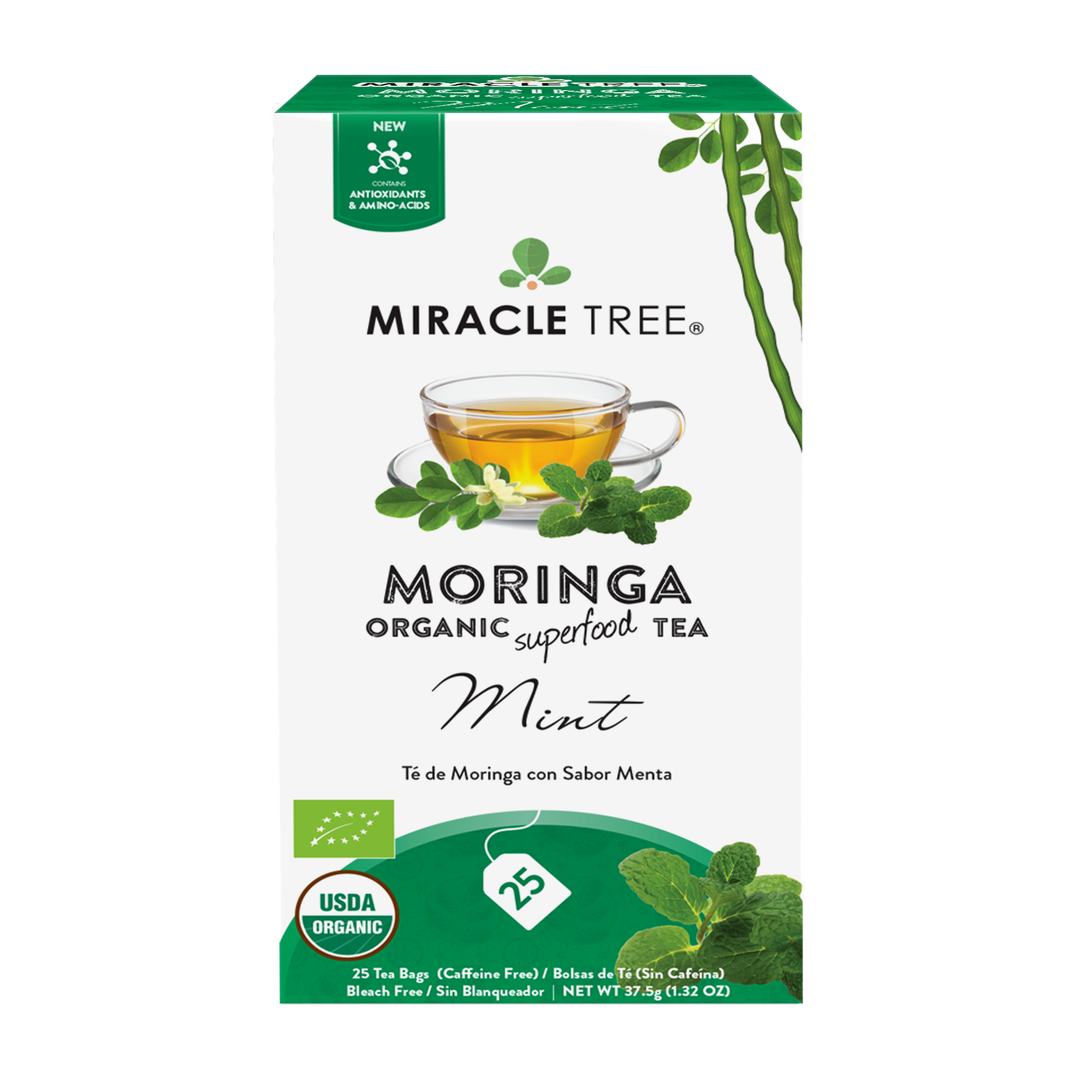 Miracle Tree - Wholesale Health/Detox Tea - Organic Moringa Tea: Mint1