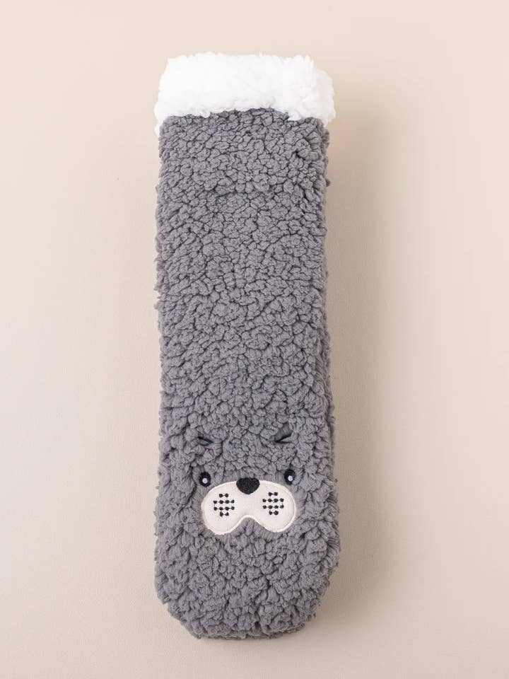 Marc JoJo - Wholesale Sock Slippers - Women's - Fluffy Animal Face Socks 🐻✨