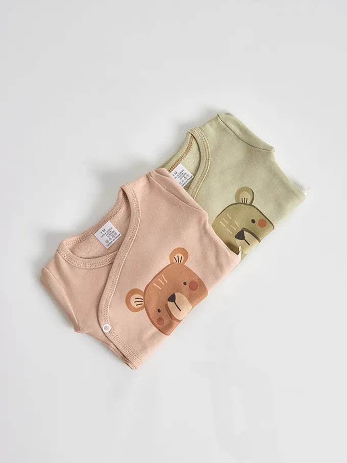Amorim Gerações, LDA - Wholesale Bodysuit Set - Baby - 3-Piece Set Printed Cotton Teddy Bear 0575S1