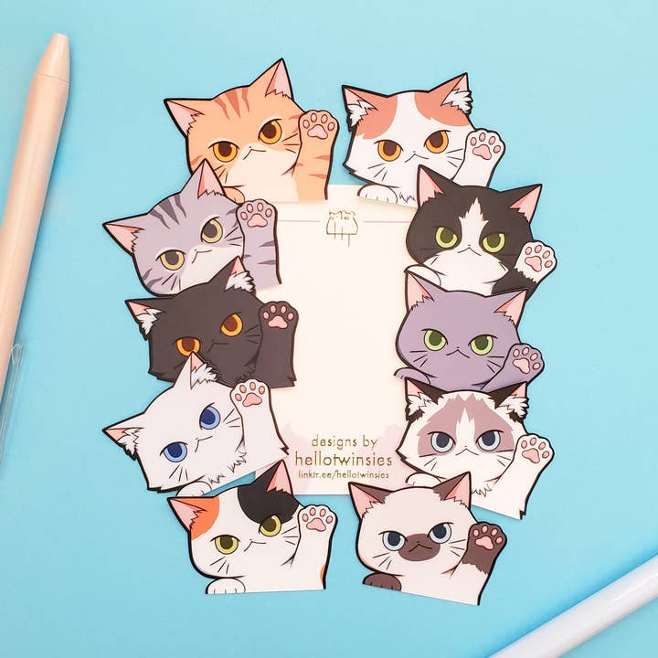 Smol Cats Sticker Pack for wholesale by HelloTwinsies